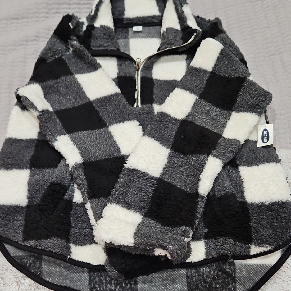 OshKosh B'gosh Black and White Plaid Kids Jacket